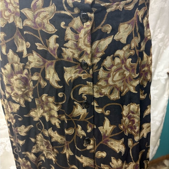 Vintage Floral Black and Gold Brody Myles Skirt - Picture 2 of 6